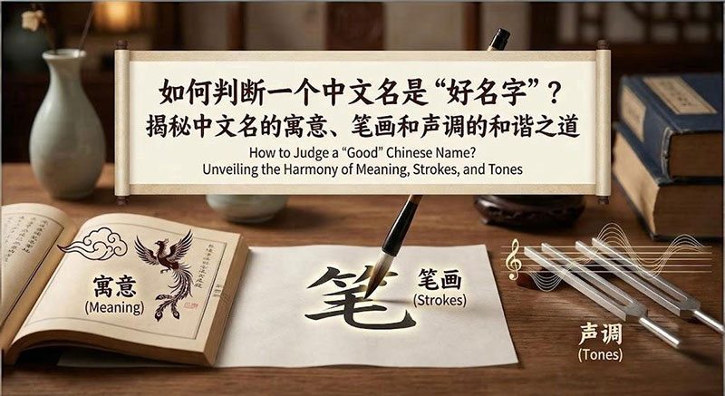 How to Judge if a Chinese Name is a "Good Name"? Unveiling the Harmony of Meaning, Strokes, and Tones